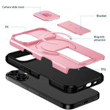For iPhone 18 Case | MagSafe Compatible Sliding Camera Shield Kickstand Cover, Pink