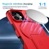 For iPhone 18 Case | MagSafe Compatible Sliding Camera Shield Kickstand Cover, Red