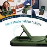For iPhone 18 Case | MagSafe Compatible Sliding Camera Shield Kickstand Cover, Green
