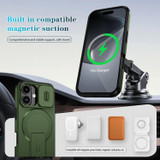 For iPhone 18 Case | MagSafe Compatible Sliding Camera Shield Kickstand Cover, Green