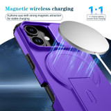 For iPhone 18 Case | MagSafe Compatible Sliding Camera Shield Kickstand Cover, Purple