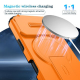 For iPhone 18 Pro Case | MagSafe Compatible Sliding Camera Shield Kickstand Cover, Orange
