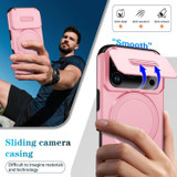 For iPhone 18 Pro Case | MagSafe Compatible Sliding Camera Shield Kickstand Cover, Pink