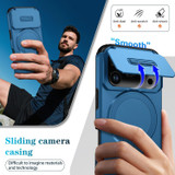 For iPhone 18 Pro Max Case | MagSafe Compatible Sliding Camera Shield Kickstand Cover, Blue