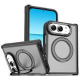 For iPhone Duo Case - MagSafe Ring Stand - Clear Black
