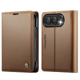 For iPhone Duo Case - CaseMe RFID Wallet - Brown