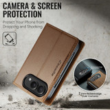 For iPhone Duo Case - CaseMe RFID Wallet - Brown
