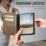 For iPhone Duo Case - CaseMe RFID Wallet - Brown