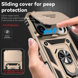For iPhone 18 Pro Case - Camera Shield Ring Stand - Gold