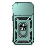 For iPhone 18 Pro Case - Camera Shield Ring Stand - Dark Green