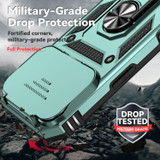 For iPhone 18 Pro Case - Camera Shield Ring Stand - Dark Green
