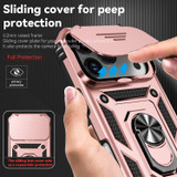 For iPhone 18 Pro Case - Camera Shield Ring Stand - Rose Gold