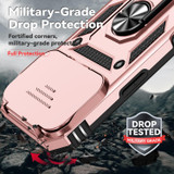 For iPhone 18 Pro Case - Camera Shield Ring Stand - Rose Gold