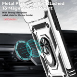 For iPhone 18 Pro Case - Camera Shield Ring Stand - Silver