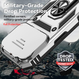 For iPhone 18 Pro Case - Camera Shield Ring Stand - Silver