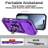 For iPhone 18 Pro Case - Camera Shield Ring Stand - Purple