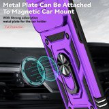For iPhone 18 Pro Case - Camera Shield Ring Stand - Purple