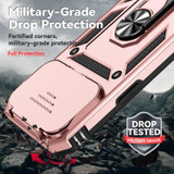 For iPhone 18 Pro Case - Camera Shield Ring Stand - Rose Gold