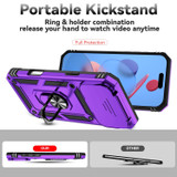 For iPhone 18 Pro Case - Camera Shield Ring Stand - Purple