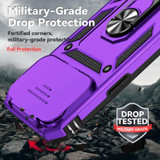 For iPhone 18 Pro Case - Camera Shield Ring Stand - Purple