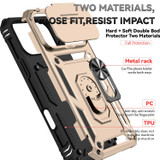 For iPhone 18 Pro Case - Camera Shield Ring Stand - Gold