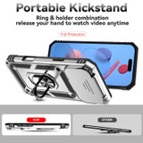 For iPhone 18 Pro Case - Camera Shield Ring Stand - Silver