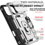 For iPhone 18 Pro Case - Camera Shield Ring Stand - Silver