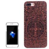 Rosewood Benedictine Cross Wooden iPhone 8 PLUS & 7 PLUS Case | Wooden iPhone 8 PLUS & 7 PLUS Cases | Wooden iPhone 8 PLUS & 7 PLUS Covers | iCoverLover