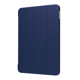 Dark Blue Karst Textured 3-fold Leather iPad 2017 9.7-inch Case | Leather iPad 2017 Cases | iPad 2017 Covers | iCoverLover