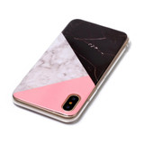 Pink Black Marble iPhone XS & X Back Case | Protective iPhone XS & X Covers | Protective iPhone XS & X Cases | iCoverLover