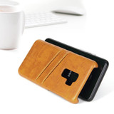 Samsung Galaxy S9 Case Yellow Deluxe PU Leather Back Shell with 2 Card Slots, Anti-Slip, Shockproof & Scratch-proof | Leather Samsung Galaxy S9 Covers | Leather Samsung Galaxy S9 Cases | iCoverLover