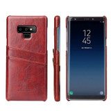 Samsung Galaxy Note 9 Case Brown Deluxe Leather Back Shell Cover | Leather Samsung Galaxy Note 9 Covers | Leather Samsung Galaxy Note 9 Cases | iCoverLover