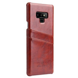 Samsung Galaxy Note 9 Case Brown Deluxe Leather Back Shell Cover | Leather Samsung Galaxy Note 9 Covers | Leather Samsung Galaxy Note 9 Cases | iCoverLover
