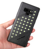 Samsung Galaxy Note 9 Case Black Modish Leather Back Shell Cover | Leather Samsung Galaxy Note 9 Covers | Leather Samsung Galaxy Note 9 Cases | iCoverLover