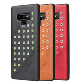 Samsung Galaxy Note 9 Case Red Modish Leather Back Shell Cover | Leather Samsung Galaxy Note 9 Covers | Leather Samsung Galaxy Note 9 Cases | iCoverLover