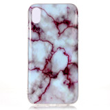 iPhone XS & X Case Red Marble Pattern Soft TPU Shockproof Back Shell Cover | Protective Apple iPhone XS & X Covers | Protective Apple iPhone XS & X Cases | iCoverLover