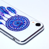 iPhone XR Case Blue Dreamcatcher Varnish Painting Clear Soft TPU Back Cover | Protective Apple iPhone XR Covers | Protective Apple iPhone XR Cases | iCoverLover