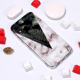 iPhone XR Case Leaves Marble Patterned TPU Soft Protective Back Shell Cover | Protective Apple iPhone XR Covers | Protective Apple iPhone XR Cases | iCoverLover