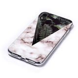 iPhone XR Case Leaves Marble Patterned TPU Soft Protective Back Shell Cover | Protective Apple iPhone XR Covers | Protective Apple iPhone XR Cases | iCoverLover