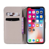 iPhone XR Case Panda Patterned Colored Drawing Horizontal Flip Leather Cover with Card Slots, Kickstand and Lanyard | Leather Apple iPhone XR Covers | Leather Apple iPhone XR Cases | iCoverLover