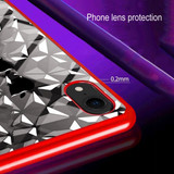 iPhone XR Case Silver Diamond Textured Electroplating TPU Back Shell Cover | Protective Apple iPhone XR Covers | Protective Apple iPhone XR Cases | iCoverLover