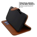 iPhone XS MAX Case Brown Fashion Cowhide Genuine Leather Wallet Cover with 2 Card Slots, 1 Cash Slot & Shockproof | Genuine Leather iPhone XS MAX Covers Cases | Genuine Leather iPhone XS MAX Covers