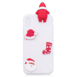 iPhone XR Case White 3D Paster Santa Claus Ornament Back Cover with Scratch-Resistance, Shockproof, and Anti-Slip | Protective Apple iPhone XR Cases | Protective Apple iPhone XR Covers | iCoverLover
