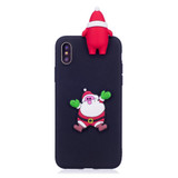 iPhone XR Case Black 3D Santa Claus Pattern Protective Back Cover with Anti-Slip, Anti-Scratch, and Impact-Resistant| Protective Apple iPhone XR Cases | Protective Apple iPhone XR Covers | iCoverLover