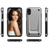 iPhone XR Case Silver Slim TPU and PC Double Layer Shockproof Protective Cover with Enhanced Grip and Anti-Scratch| Armor Apple iPhone XR Cases | Armor Apple iPhone XR Covers | iCoverLover