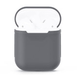For Apple AirPods 1 & 2 Storage Bag Grey Silicone Protective Box with Impact-resistant, Scratch-proof and Antiloss | AirPods Accessories | iCoverLover