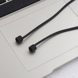 For Apple AirPods 1 & 2 Strap Black Silicone Unisex Earphones Anti-Lost Line, 60 cm Cable | AirPods Accessories | iCoverLover