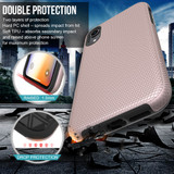 iPhone XR Case Rose Gold Shockproof Armor Protective Cover with Wireless Charging Support | Armor Apple iPhone XR Covers | Armor Apple iPhone XR Cases | iCoverLover