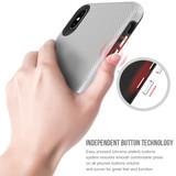 iPhone XS Max Case Silver TPU + PC Armor Combination Back Cover | Armor Apple iPhone XS Max Covers | Armor Apple iPhone XS Max Cases | iCoverLover