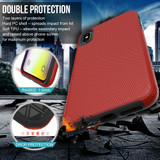 iPhone XS Max Case Red Shockproof PC & TPU Heat Dissipating Armor Protective Cover| Armor Apple iPhone XS Max Covers | Armor Apple iPhone XS Max Cases | iCoverLover